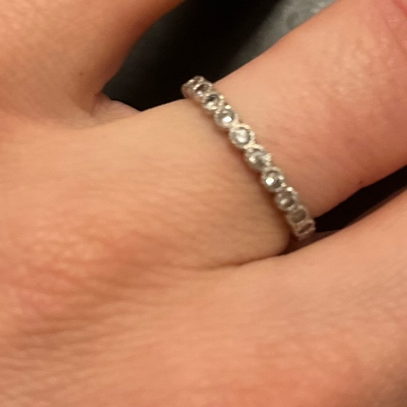 Sophia Fiori WHITE GOLD Diamond Stackable Band - Picture 5 of 6